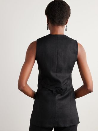 Gilet Femme à Paillettes Sans Manches - Col En V Avec Cravate - Polyester/élasthanne - Pour Soirée, Fête, Noël