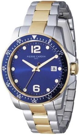 Pierre Cardin Watches, male, Blue, Size: ONE SIZE Elegant Stainless Steel Dress Watch