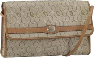 Dior Pre-owned Vintage Schoudertas - Dames - Vintage Schoudertas - Beige - ONE Size - Leer - Vintage