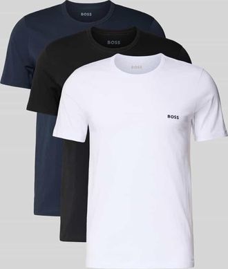 HUGO BOSS Regular Fit T-Shirt aus reiner Baumwolle im 3er-Pack Modell CLASSIC in Dunkelblau, Gr&ouml;&szlig;e XL