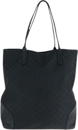 Gucci Pre-owned Nylon Tote Bag - Dames - Vintage Shopper - Zwart - ONE Size - Nylon - Vintage