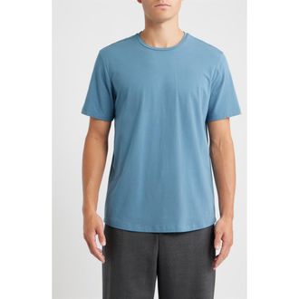 Open Edit Crewneck Stretch Cotton T-Shirt in Blue Oceanview at Nordstrom, Size Xx-Large
