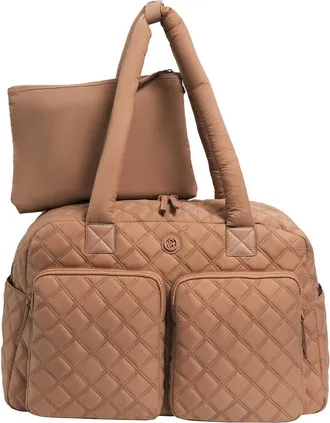 Joan & David Collection Two Pocket Diamond Quilted 22In Duffel Bag
