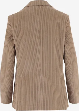 Lardini Womens Jacket Ribbed Cotton Velvet Beige