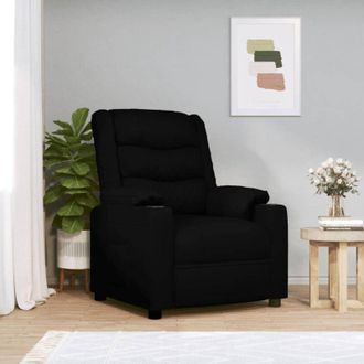 vidaXL Sill&oacute;n Reclinable El&eacute;ctrico De Cuero Sint&eacute;tico Negro Vidaxl