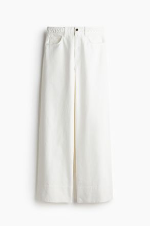 H&M Wide High Jeans - White
