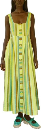 Ace & Jig Ginger Button Front Ankle Length Dress in Wave at Nordstrom, Size Xx-Small