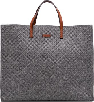 Gucci Pre-owned Womens Quilted Tote Bag - Grey Textile - One Size