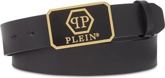Philipp Plein Belt Hexagon - Heren - Riemen - Zwart - 95 CM - Leer - Accessoires