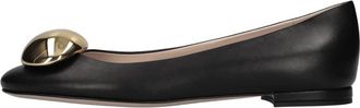 Gianvito Rossi Leather Ballet Flats - female - Gianvito Rossi - Ballerina Shoes - Black - 3 UK - Shoes