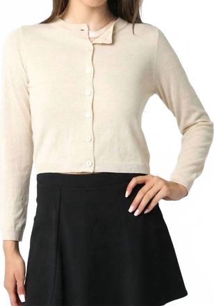 Olivaceous Rhodes Knit Cardigan In Natural