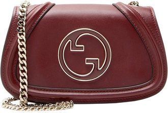 Gucci Red Leather Blondie Chain Small Shoulder Bag (Authentic Pre-Loved)