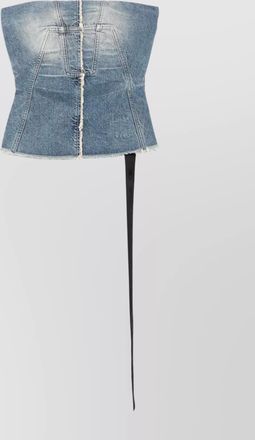 Rick Owens denim strapless bustier top