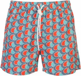 Kiton Boxer da mare corto - Heren - Strandmode - Veelkleurig - S - Polyester - Badmode
