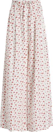Dolce & Gabbana Womens-Floral-Print Cotton-Blend Poplin High-Rise Wide-Leg Pants