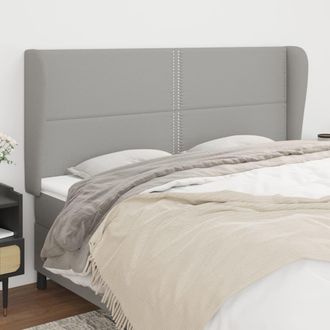 vidaXL Cabecero Con Orejas De Tela Gris Claro 183x23x118/128 Cm Vidaxl
