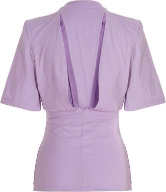 The Attico Jewel T-Shirt - Lavender