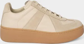 Maison Margiela Replica Mixed Leather Platform Sneakers