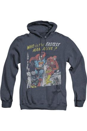 Gildan Justice League of America Fastest Man Adult Heather Hoodie / Hooded Sweatshirt