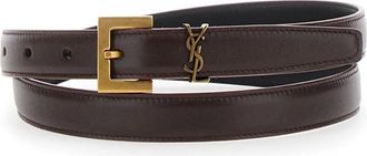 Saint Laurent Dames, Accessoires, Bruin, Maat: 80 CM Leer