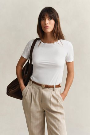 GANT Women Cotton T-Shirt (XXL) WHITE