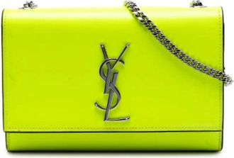 Saint Laurent Pre-owned Kate Crossbody Bag - Dames - Vintage Schoudertas - Geel - ONE Size - Leer - Vintage