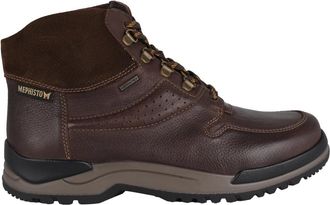 Mephisto Waterdichte Herenlaars - Donkerbruin - Heren - Veterlaarzen - Bruin - 46 1/2 EU - Leer - Schoenen