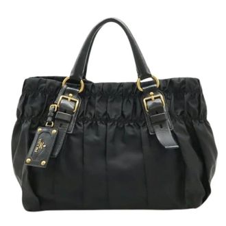 Prada Pre-owned Handbags, female, Black, Size: ONE SIZE Pre-owned Vintage Tote Bag