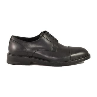 A.Testoni Leren schoenen met rubberen zool - Heren - Nette schoenen - Zwart - 39 EU - Leer - Schoenen