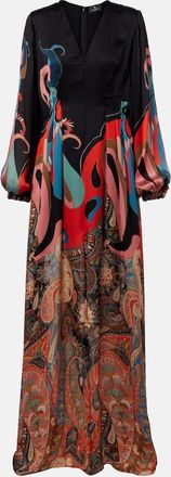 Etro Paisley silk gown