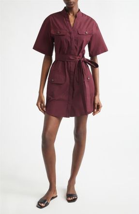 A.L.C. Quinn Mini Shirtdress in Plum at Nordstrom, Size 00