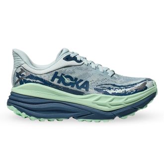 Hoka One One Hoka Stinson 7 Textile Synthetic Womens Running Trainers - Droplet Thunder Cloud - Size:UK 5.5
