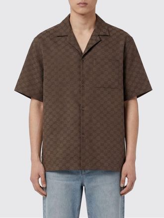 Gucci Camicia Gucci in misto lino con motivo GG