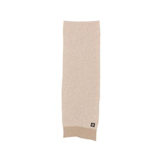 Stone Island Bufanda de punto gofrado con parche de logo - Accessories - Hombre - Beige - ONE SIZE