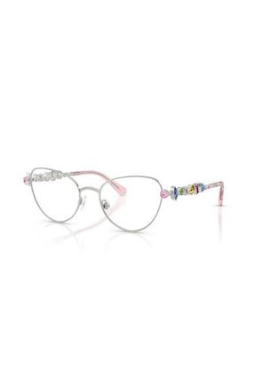 Swarovski 53mm Cat Eye optical glasses in Silver at Nordstrom