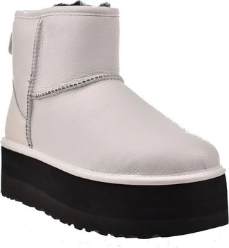 UGG Classic Mini 1130611-UMWH Boots Womens White Platform Bootie RHS7161