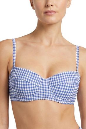 Change of Scenery Nellie Underwire Balconette Bikini Top in Bluebell Gingham at Nordstrom, Size X-Small