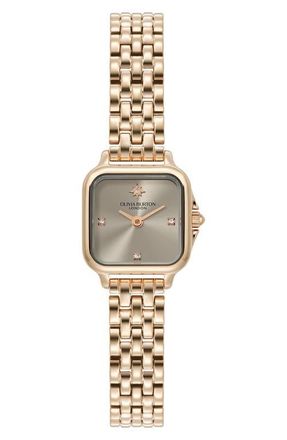 Olivia Burton Mini Grosvenor Bracelet Watch, 20mm in Grey at Nordstrom, Size 20 Mm