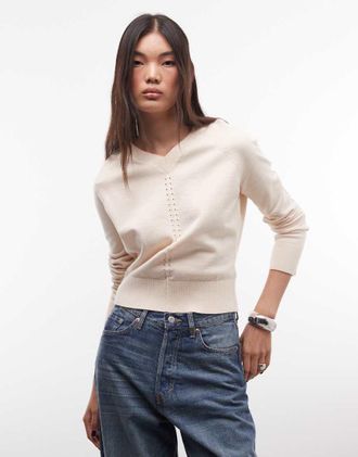 Monki maglione lavorato a maglia beige-Neutro