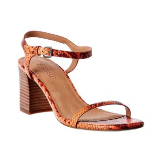 Madewell Holly Ankle Strap Snake Embossed Sweet Tulip Multi AM219-970 Womens