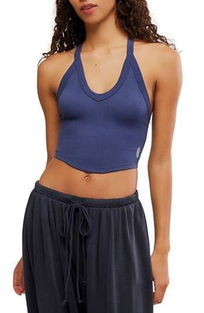 Free People FP Movement All Clear Crop Racerback Tank in Midnight Navy at Nordstrom Rack, Size X-Small/small