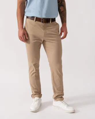 Lacoste Mens Slim Fit Chinos in Tan Cotton - Size 36W/32L