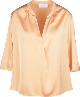 SoAllure Dames, Blouses & Shirts, Beige, Maat: 3XL Satijn