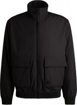 HUGO BOSS Bomberjack - Heren - Zomerjassen - Zwart - L - Katoen - Jassen