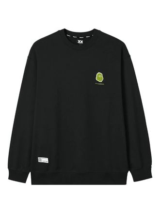 Fingercroxx embroidered logo sweatshirt - men - Cotton - M - Black