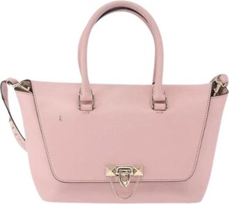 Valentino Pre-owned Demilune flap satchel - Dames - Vintage Handtas - Roze - ONE Size - Leer - Vintage