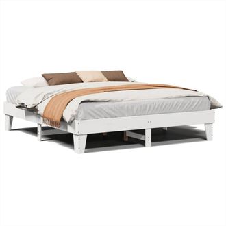 Berkfield Home Bed Frame without Mattress White 200x200 cm Solid Wood Pine