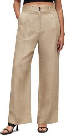 AllSaints Petra Wide Leg Trousers in Light Beige at Nordstrom Rack, Size 6 Us / 10 Uk