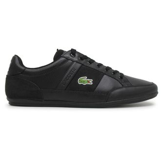 Lacoste Chaymon BL Leather Synthetic Mens Comfort Trainers - Black Black - Size:UK 10