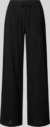 Vero Moda Weite Hose aus Baumwoll-Leinen-Mix Modell CAIA in Black, Gr&ouml;&szlig;e XL